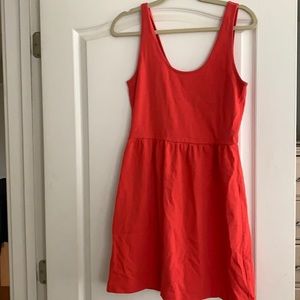 J Crew red dress with button back